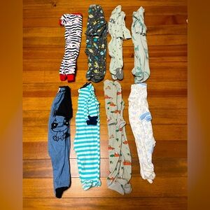 8 Baby Sleeper Pajamas Size 3-6 Months